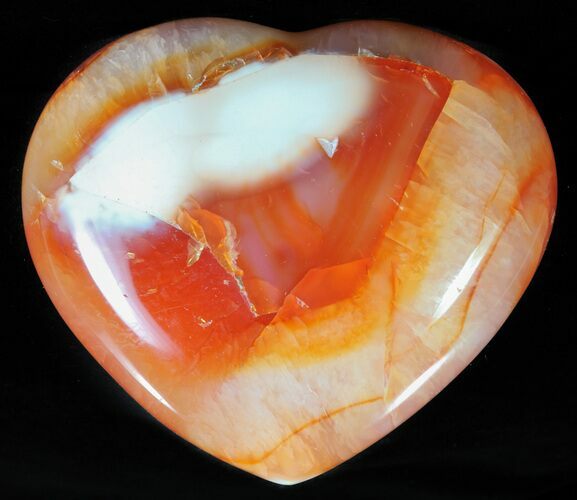 Colorful Carnelian Agate Heart #63064